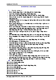 Bài soạn Vật lí Lớp 8 - Chương trình cả năm - Năm học 2007-2008 - Phan Hoàng Sang