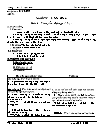 Giáo án học kì I Vật lí Lớp 8 - Năm học 2010-2011 - Hoàng Thị Mùi