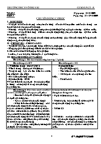 Giáo án môn Vật lí Lớp 8 - Chương trình cả năm - Năm học 2009-2010 - Đặng Thị Lan