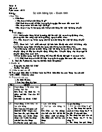 Giáo án môn Vật lí Lớp 8 - Tiết 5: Sự cân bằng lực - Quán tính