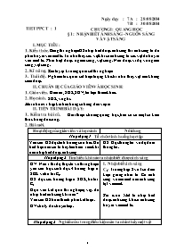 Giáo án Vật lí Lớp 7 - Chương trình cả năm - Năm học 2014-2015