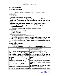 Giáo án Vật lí Lớp 8 - Tiết 5 đến 12 - Năm học 2010-2011 - Hoàng Sỹ Tài