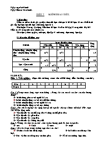 Giáo án Vật lí Lớp 8 - Tiết 7: Kiểm tra 1 tiết - Năm học 2009-2010