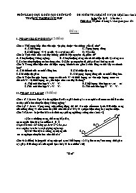 Đề kiểm tra học kì II Vật lí Lớp 8 - Năm học 