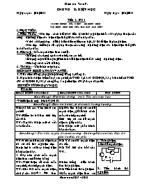 Giáo án Vật lí Khối 9 - Chương trình cả năm - Năm học 2011-2012