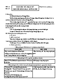 Giáo án Vật lí Lớp 8 - Bài 20 đến 25