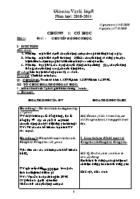 Giáo án Vật lý Lớp 8 (Full) - Năm học 2010-2011