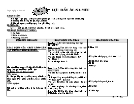 Giáo án Vật lý Lớp 8 - Tiết 11: Lực đẩy Ác-si-mét - Năm học 2009-2010 - Đoàn Văn Tiến