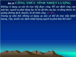 Bài giảng môn Vật lý Lớp 8 - Bài 24: Công thứ