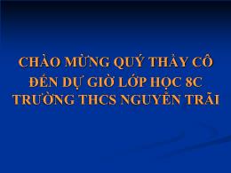 Bài giảng Vật lí Lớp 8 - Tiết 27,28: Dẫn nhiệt - Trường THCS Nguyễn Trãi
