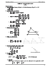 Bài tập Hình học Lớp 8 - Chương 3: Tam giác đ