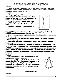 Bài tập nâng cao Vật lí Khối 8