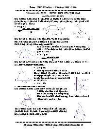 Bồi dưỡng kiến thức Hình học 8 - Chuyên đề Đường trung bình của tam giác và của hình thang - Năm học 2005-2006 - Hoàng Văn Tài