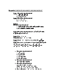 Chuyền đề 1: Phân thức đa thức thành nhân tử 