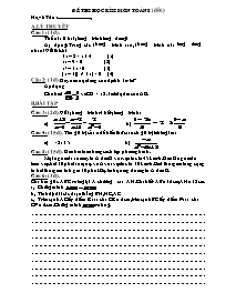 Đề kiểm tra học kì II Toán Lớp 8 đề 6 - Năm học 2010-2011