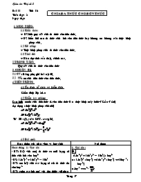 Giáo án Đại số 8 - Tiết 16, Bài 11: Chia đa t