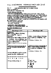 Giáo án Đại số Khối 8 - Tiết 57 đến 70 - Năm học 2010-2011