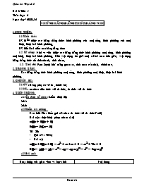 Giáo án Đại số Lớp 8 - Tiết 4, Bài 3: Những hằng đẳng thức đáng nhớ - Năm học 2012-2013