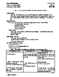 Giáo án học kì II Vật lí Khối 8 - Năm học 200