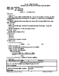 Giáo án học kì II Vật lí Lớp 8 - Năm học 2010