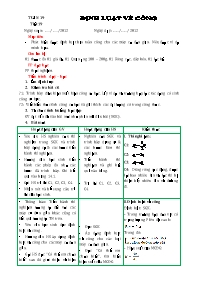 Giáo án học kì II Vật lí Lớp 8 - Năm học 2011