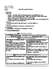 Giáo án môn Vật lý Lớp 8 - Chương trình cả năm - Năm học 2011-2012