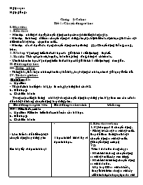 Giáo án môn Vật lý Lớp 8 - Tiết 1: Chuyển độn
