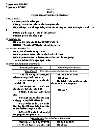 Giáo án Tin học Lớp 6 - Tiết 39, Bài 14: Soạn thảo văn bản đơn giản - Năm học 2010-2011