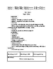 Giáo án Vật lí Khối 8 - Tiết 2, Bài 2: Vận tố