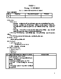 Giáo án Vật lí Lớp 8 - Bài 1 đến 8 - Năm học 