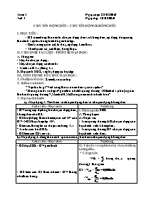 Giáo án Vật lí Lớp 8 - Bài 3+4 - Năm học 2010