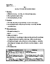 Giáo án Vật lí Lớp 8 - Tiết 1: Bài tập về chu