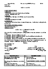 Giáo án Vật lí Lớp 8 - Tiết 14, Bài 12: Sự nổi - Năm học 2008-2009 - Nguyễn Trí Luận