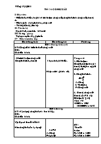 Giáo án Vật lí Lớp 8 - Tiết 16: Công suất - Năm học 2010-2011