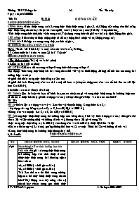 Giáo án Vật lí Lớp 8 - Tiết 16 đến 20 - Năm học 2008-2009 - Võ Khắc Nguyên