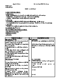 Giáo án Vật lí Lớp 8 - Tiết 16: Ôn tập - Năm học 2008-2009 - Nguyễn Trí Luận