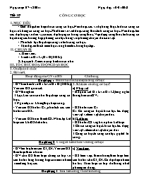 Giáo án Vật lí Lớp 8 - Tiết 19: Công cơ học - Năm học 2011-2012