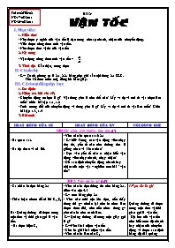 Giáo án Vật lí Lớp 8 - Tiết 2, Bài 2: Vận tốc - Năm học 2011-2012