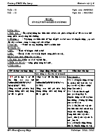 Giáo án Vật lí Lớp 8 - Tiết 22, Bài 18: Ôn tập tổng kết chương I - Năm học 2011-2012 - Phan Quang Hiệp