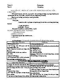 Giáo án Vật lí Lớp 8 - Tiết 23, Bài 20: Nguyể