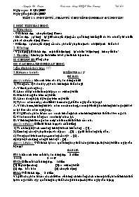 Giáo án Vật lí Lớp 8 - Tiết 23, Bài 20: Nguyên tử, phân tử chuyển động hay đứng yên? - Năm học 2008-2009 - Nguyễn Trí Luận