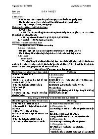Giáo án Vật lí Lớp 8 - Tiết 29: Dẫn nhiệt - N