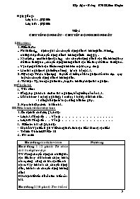 Giáo án Vật lí Lớp 8 - Tiết 3: Chuyển động đề