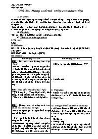 Giáo án Vật lí Lớp 8 - Tiết 30: Năng suất tỏa nhiệt của nhiên liệu - Năm học 2010-2011