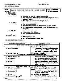 Giáo án Vật lí Lớp 8 - Tiết 30: Phương trình cân bằng nhiệt - Năm học 2009-2010 - Vũ Thị Mai Phương