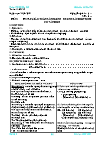 Giáo án Vật lí Lớp 8 - Tiết 32, Bài 27: Sự bả