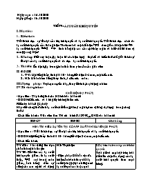 Giáo án Vật lí Lớp 8 - Tiết 9: Áp suất khí quyển - Năm học 2010-2011