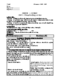 Giáo án Vật lý Khối 8 (Full) - Năm học 2008-2