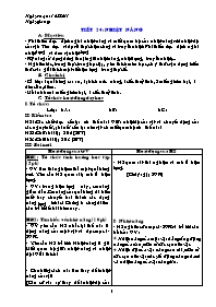 Giáo án Vật lý Khối 8 - Tiết 24: Nhiệt năng - Năm học 2010-2011