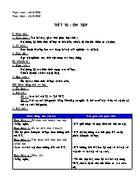 Giáo án Vật lý Lớp 8 - Tiết 10: Ôn tập - Năm 